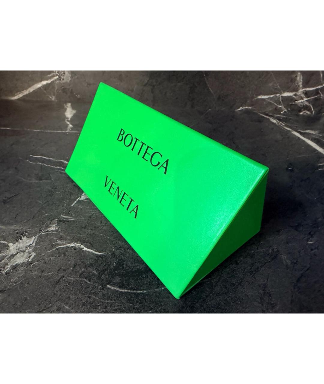 BOTTEGA VENETA Зеленые пластиковые солнцезащитные очки, фото 4