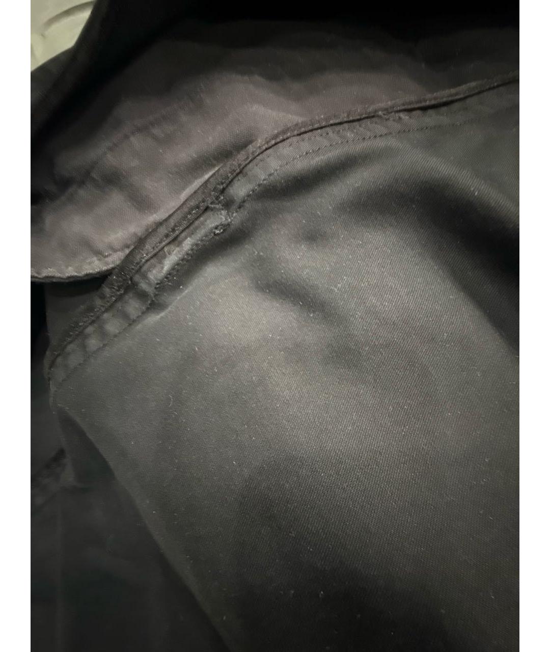 ATTACHMENT Черный хлопковый тренч / плащ, фото 5