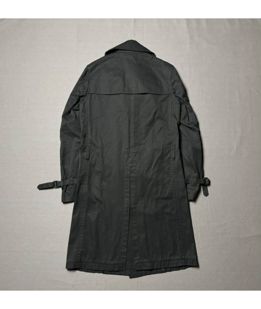 ATTACHMENT Черный хлопковый тренч / плащ, фото 2