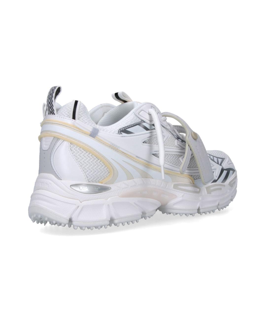 OFF-WHITE Белые текстильные низкие кроссовки / кеды, фото 4