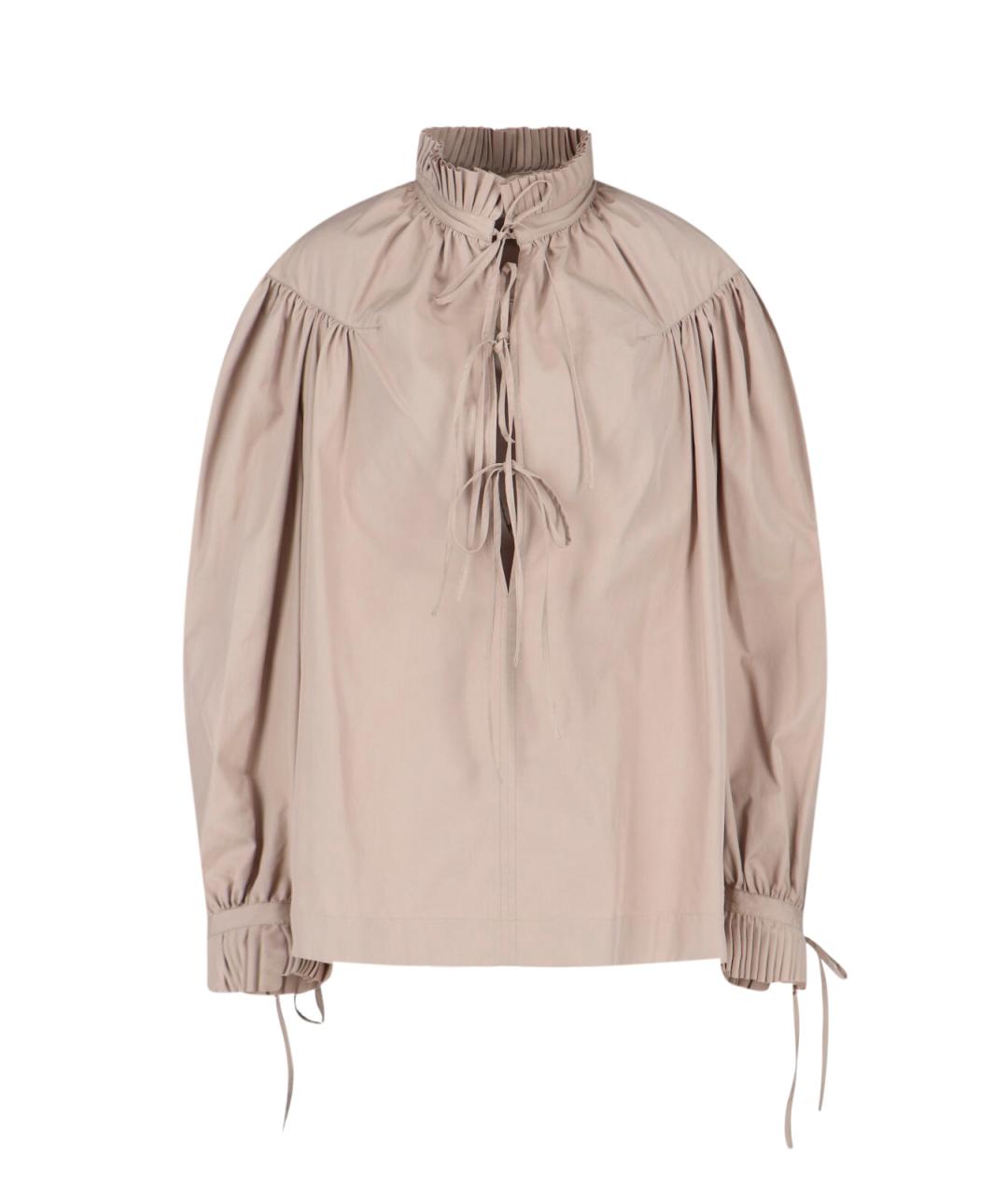 DRIES VAN NOTEN Бежевая хлопковая рубашка, фото 1