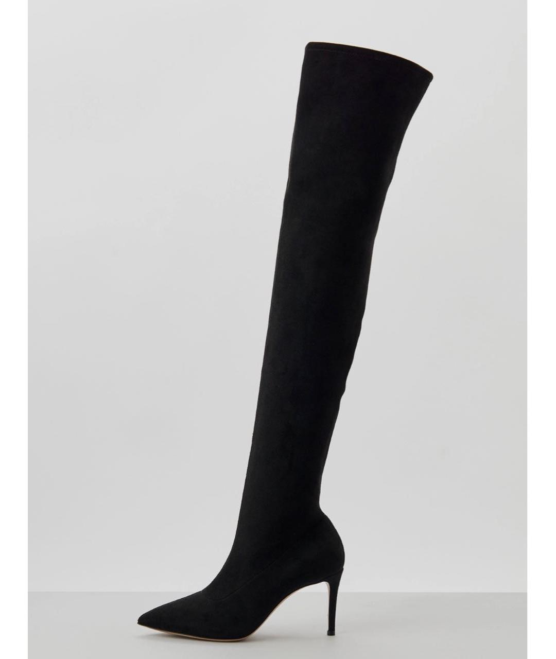 CASADEI Черные замшевые ботфорты, фото 7