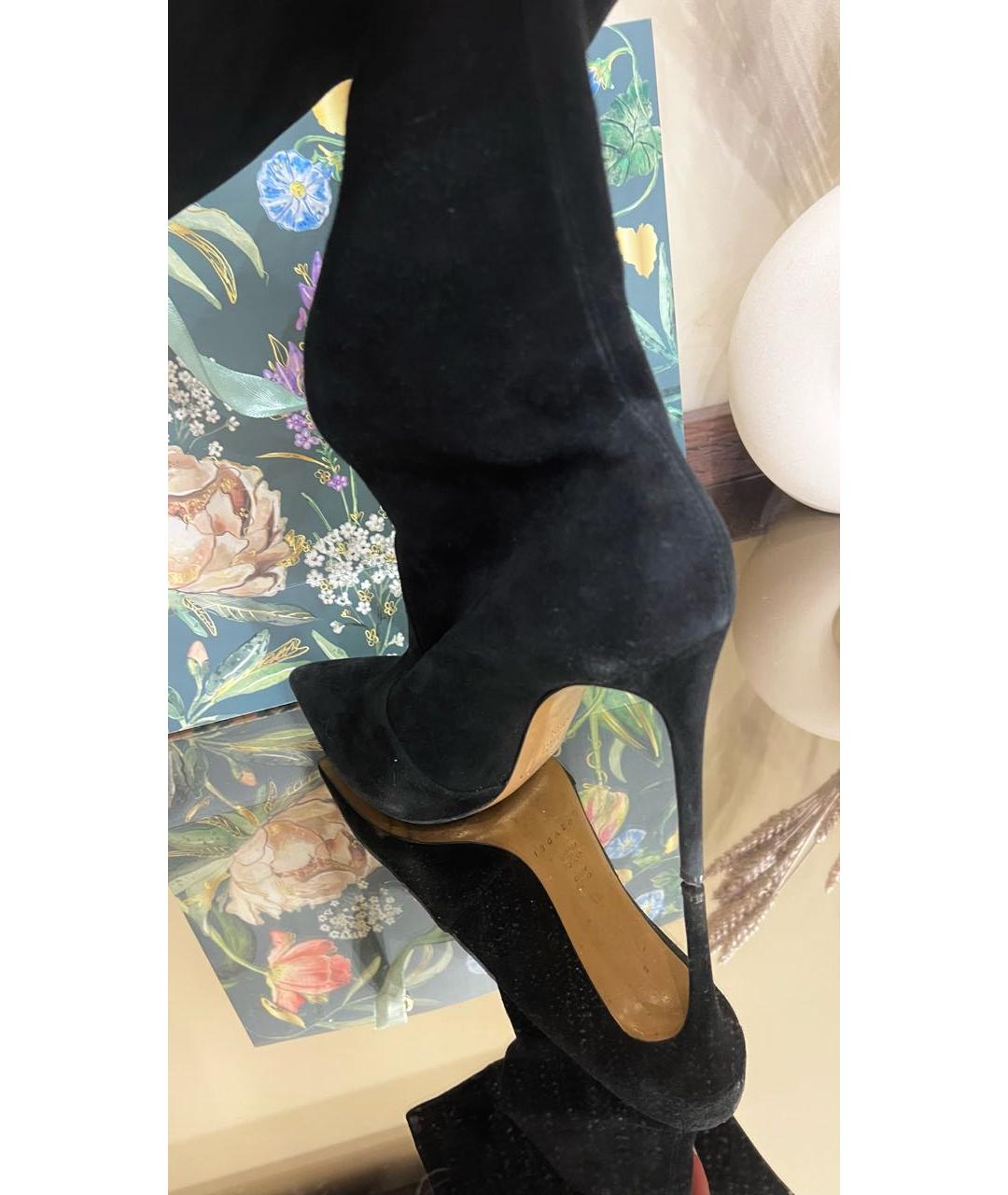 CASADEI Черные замшевые ботфорты, фото 4