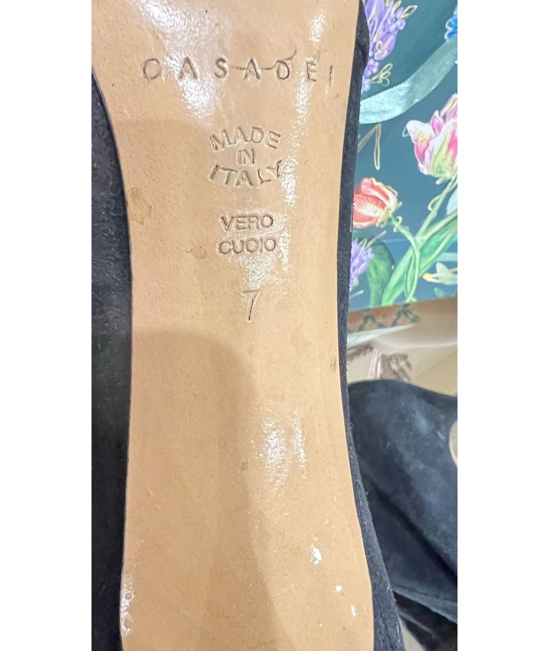 CASADEI Черные замшевые ботфорты, фото 5