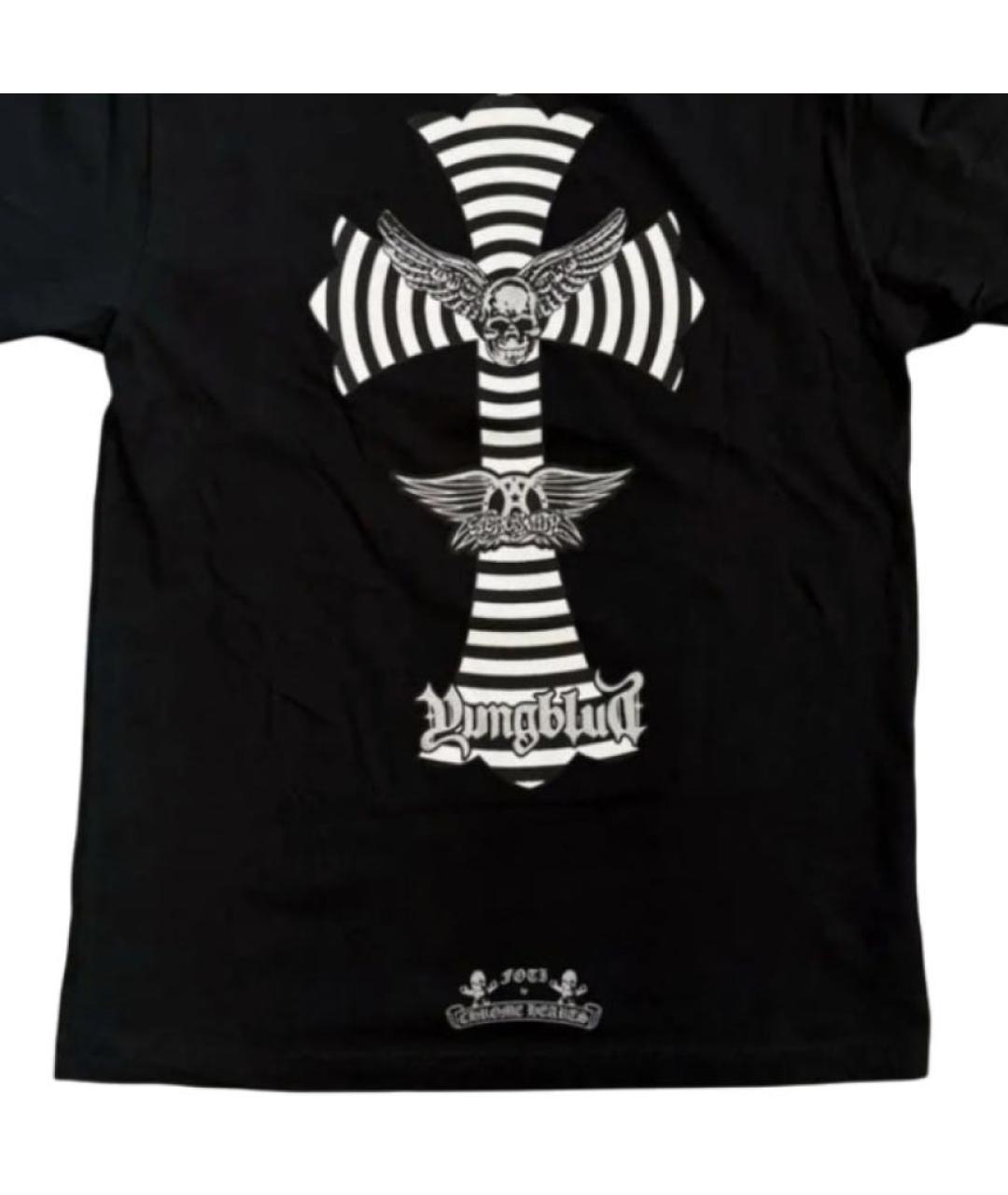 CHROME HEARTS Черная хлопковая футболка, фото 4