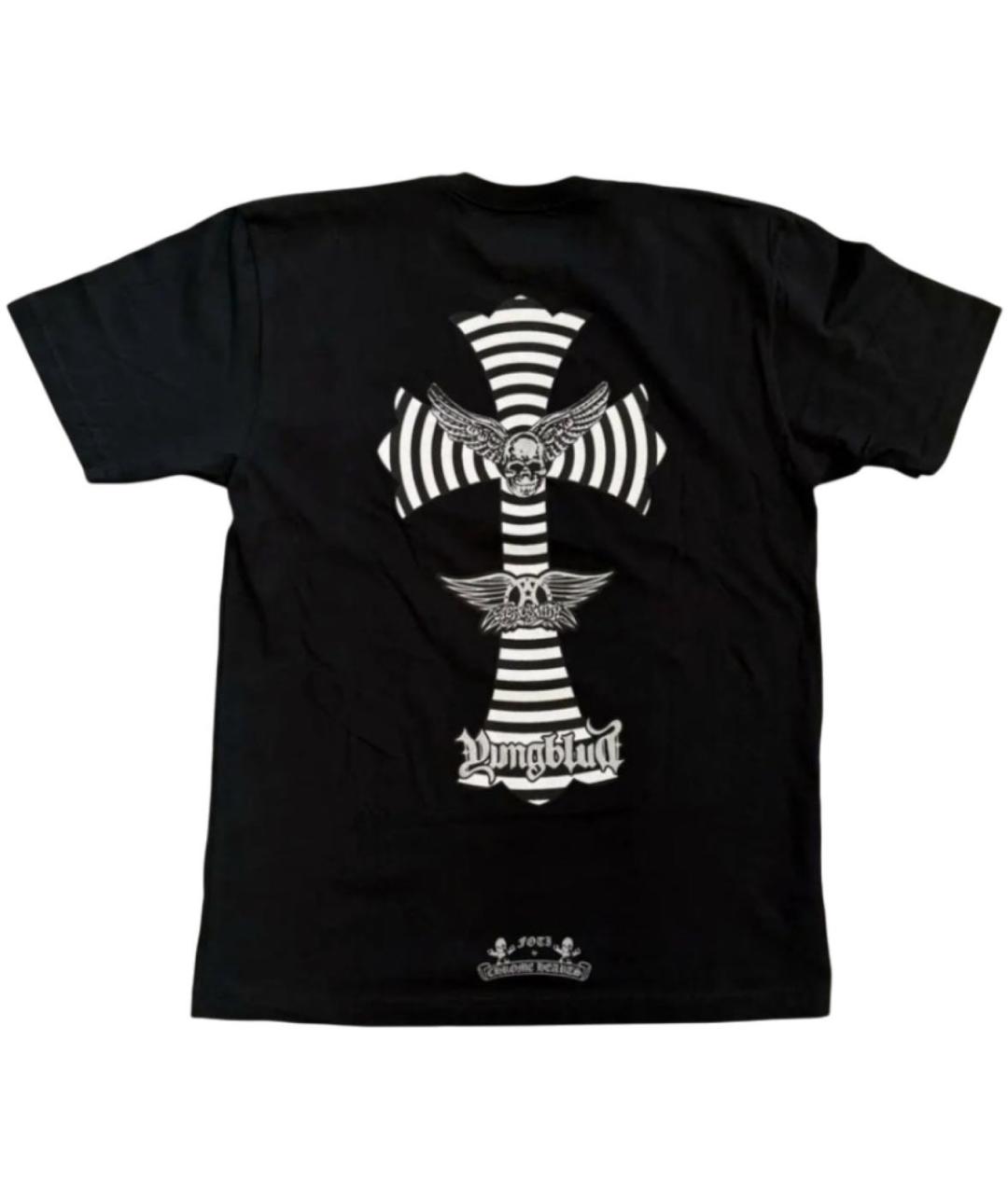 CHROME HEARTS Черная хлопковая футболка, фото 2