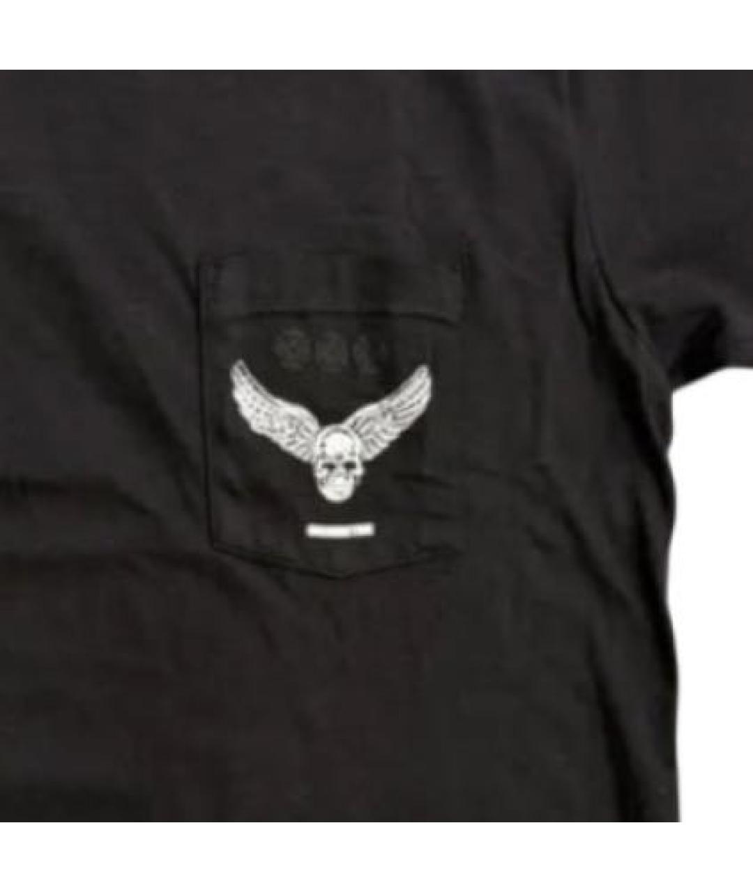 CHROME HEARTS Черная хлопковая футболка, фото 3