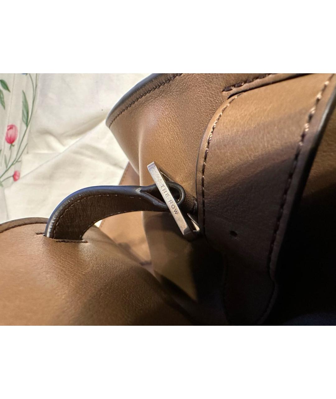 THE ROW Горчичная кожаная сумка тоут, фото 5