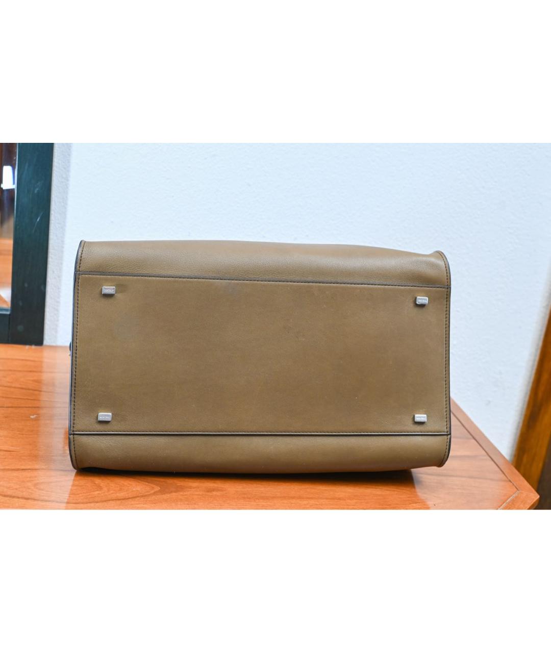 THE ROW Горчичная кожаная сумка тоут, фото 5