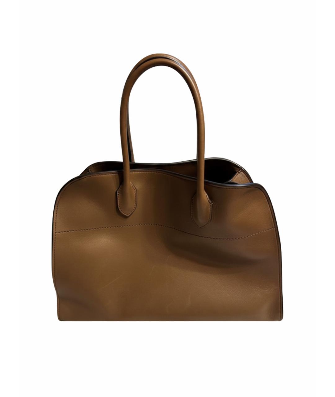 THE ROW Горчичная кожаная сумка тоут, фото 1