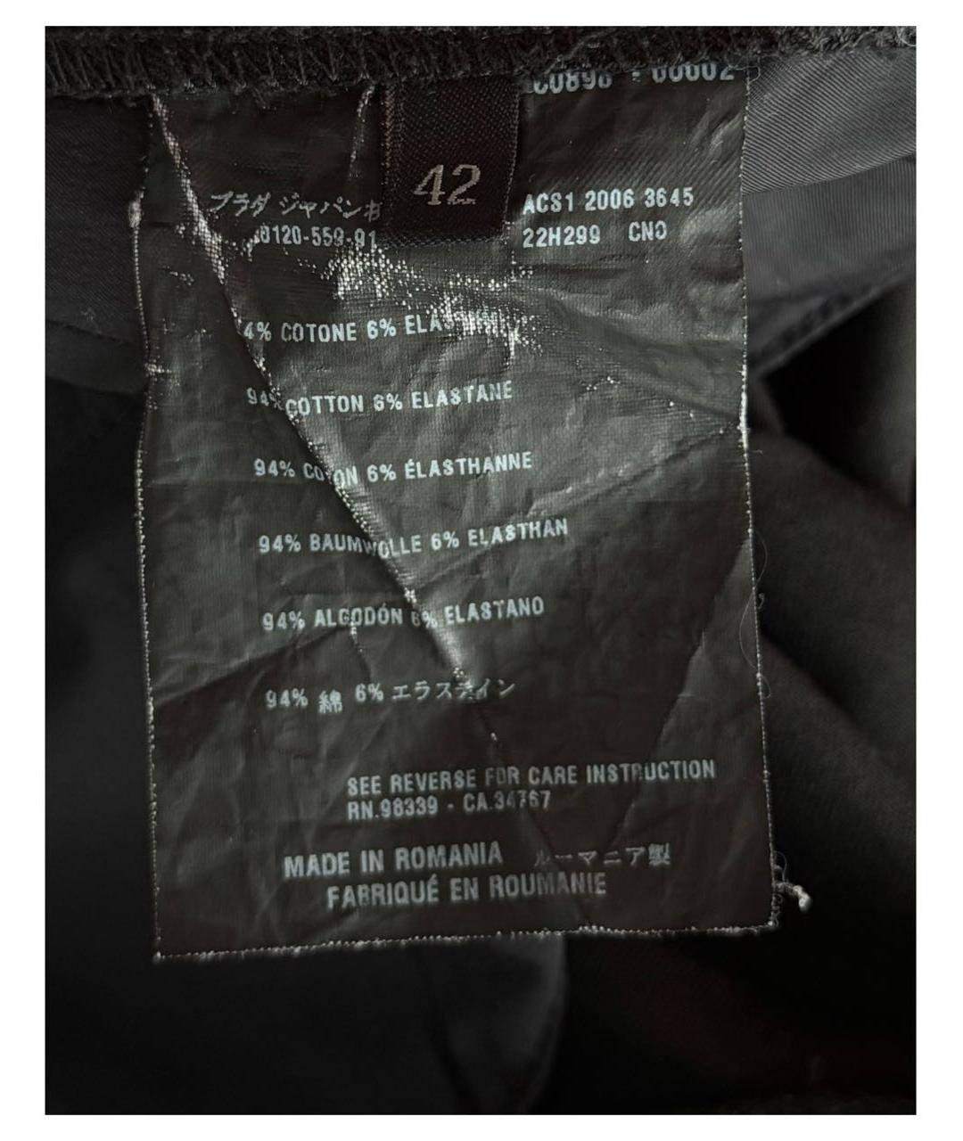 PRADA Черные прямые брюки, фото 4