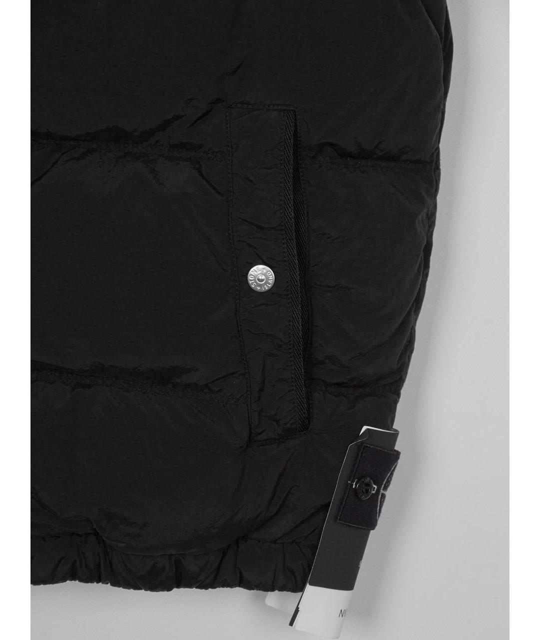 STONE ISLAND Черный полиамидовый жилет, фото 8