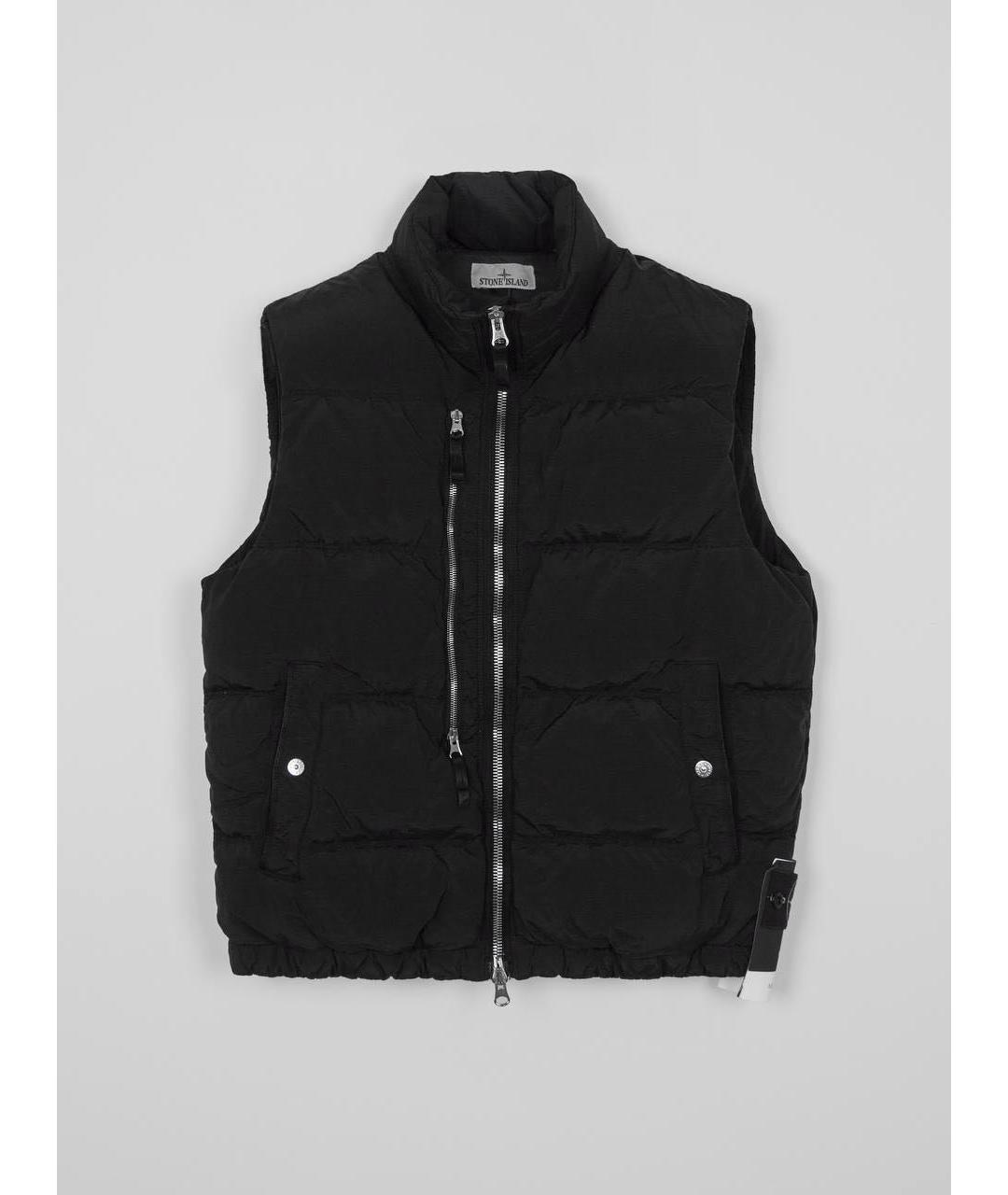 STONE ISLAND Черный полиамидовый жилет, фото 9