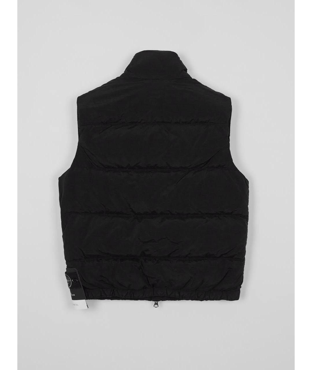 STONE ISLAND Черный полиамидовый жилет, фото 2