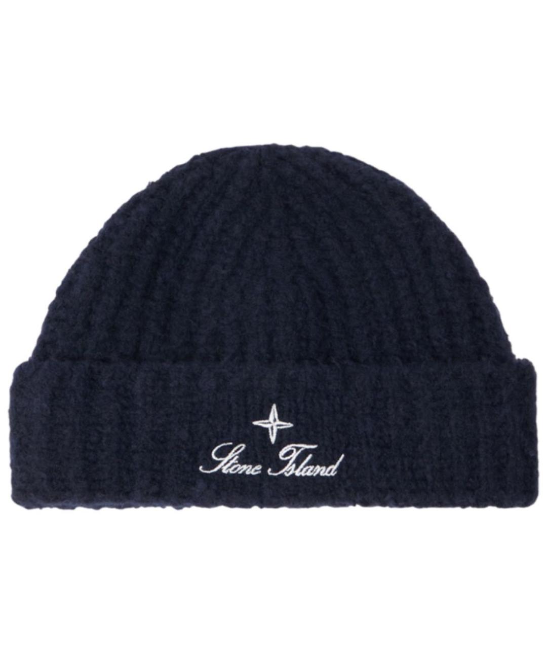 STONE ISLAND Темно-синяя шапка, фото 1