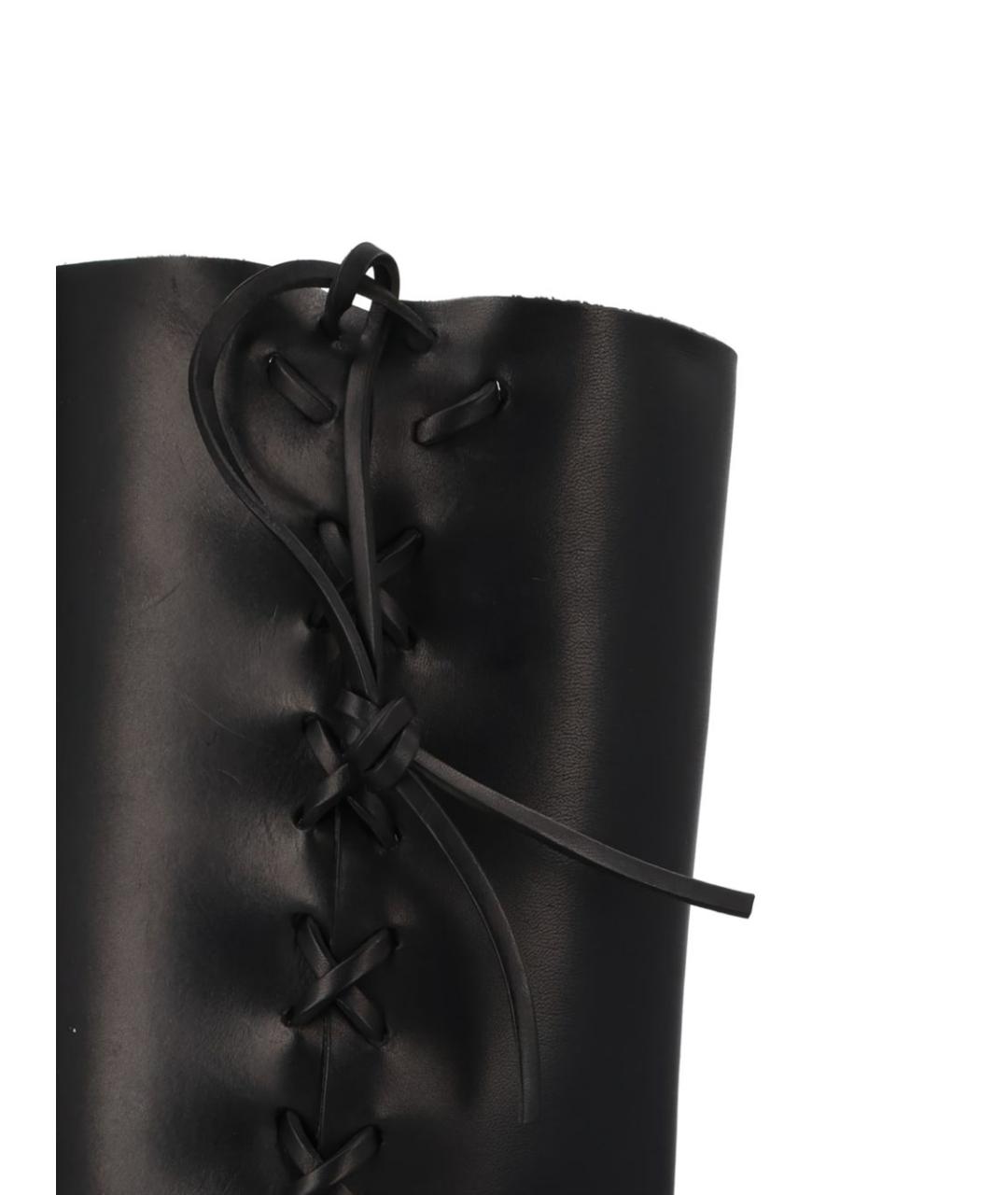 PARIS TEXAS Черные кожаные сапоги, фото 2