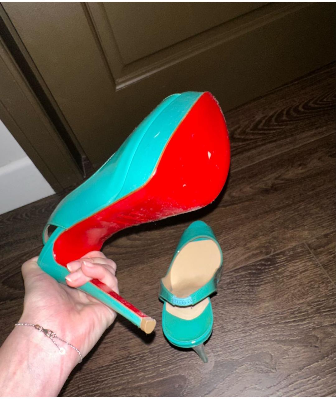 CHRISTIAN LOUBOUTIN Бирюзовые туфли, фото 5