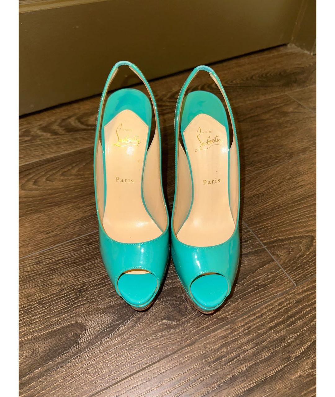 CHRISTIAN LOUBOUTIN Бирюзовые туфли, фото 2
