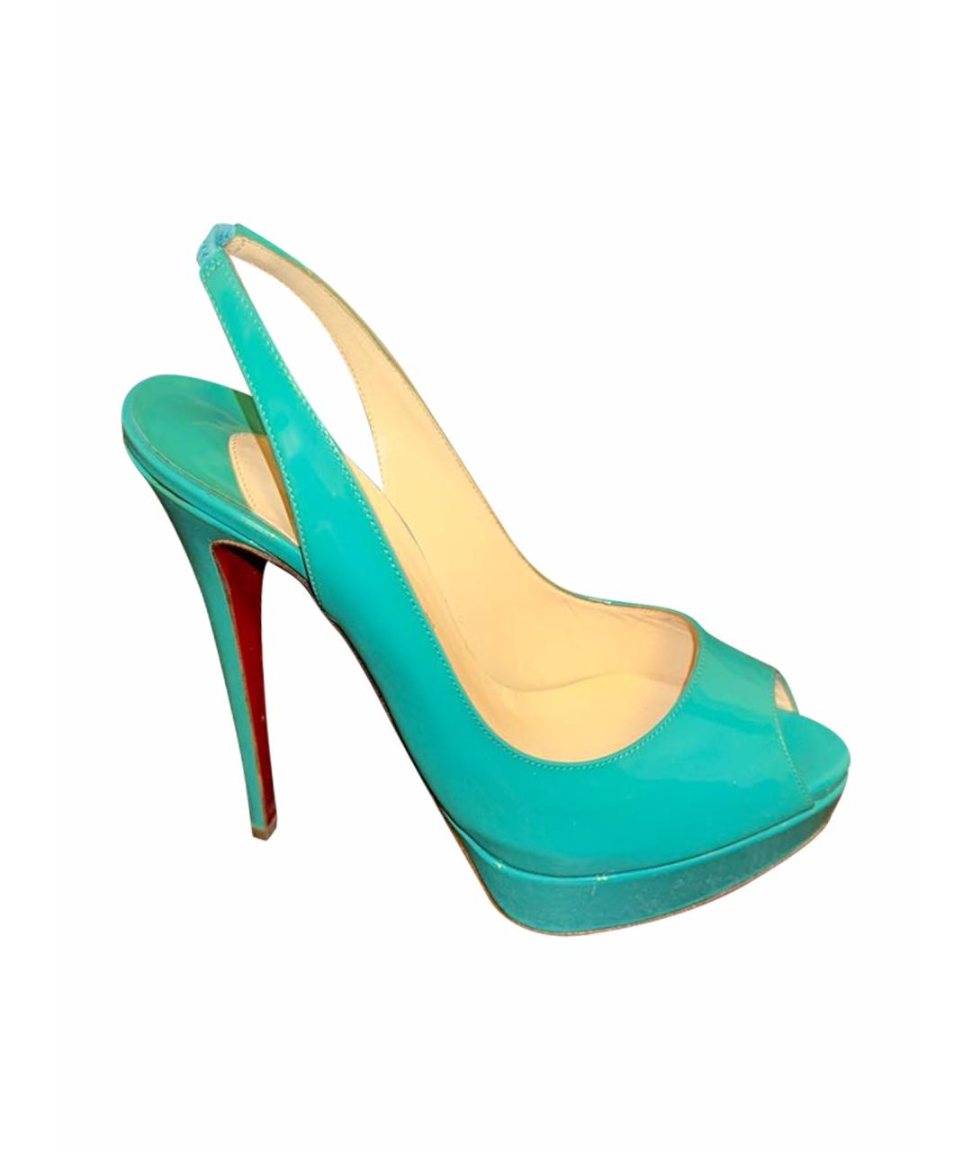CHRISTIAN LOUBOUTIN Бирюзовые туфли, фото 1