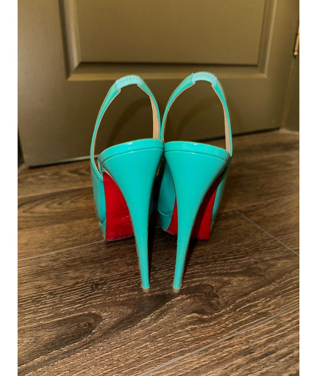 CHRISTIAN LOUBOUTIN Бирюзовые туфли, фото 4