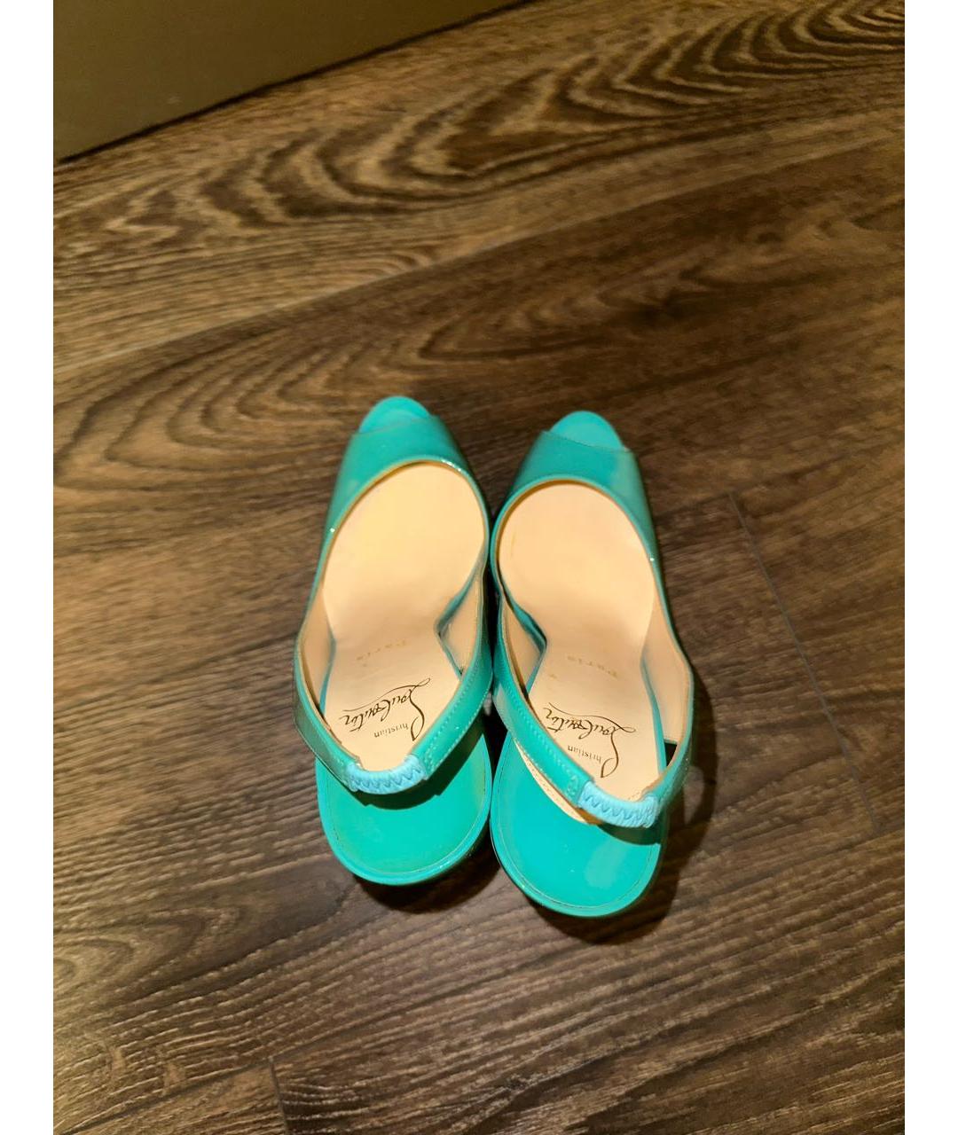 CHRISTIAN LOUBOUTIN Бирюзовые туфли, фото 3