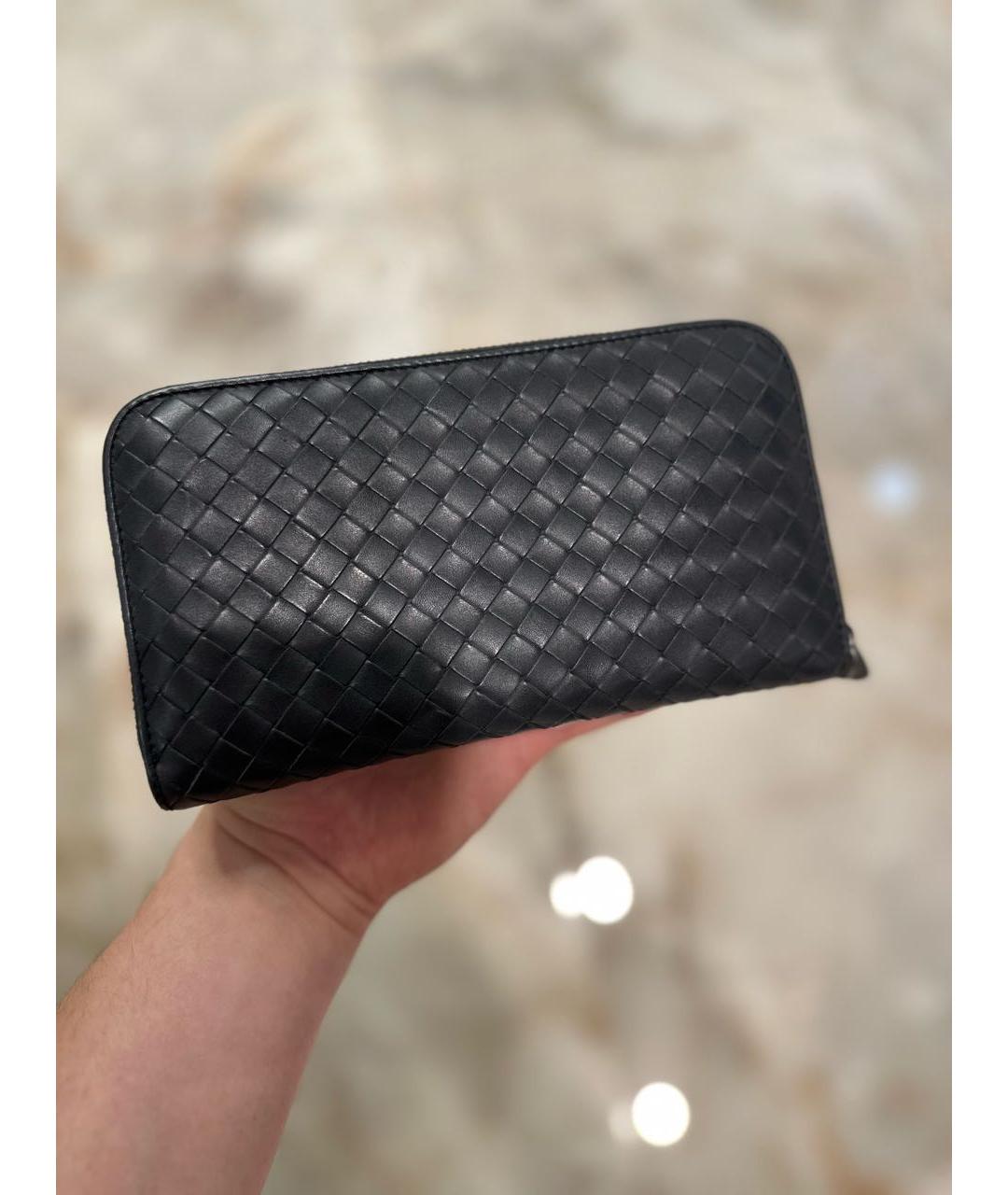 BOTTEGA VENETA Серый кожаный кошелек, фото 2