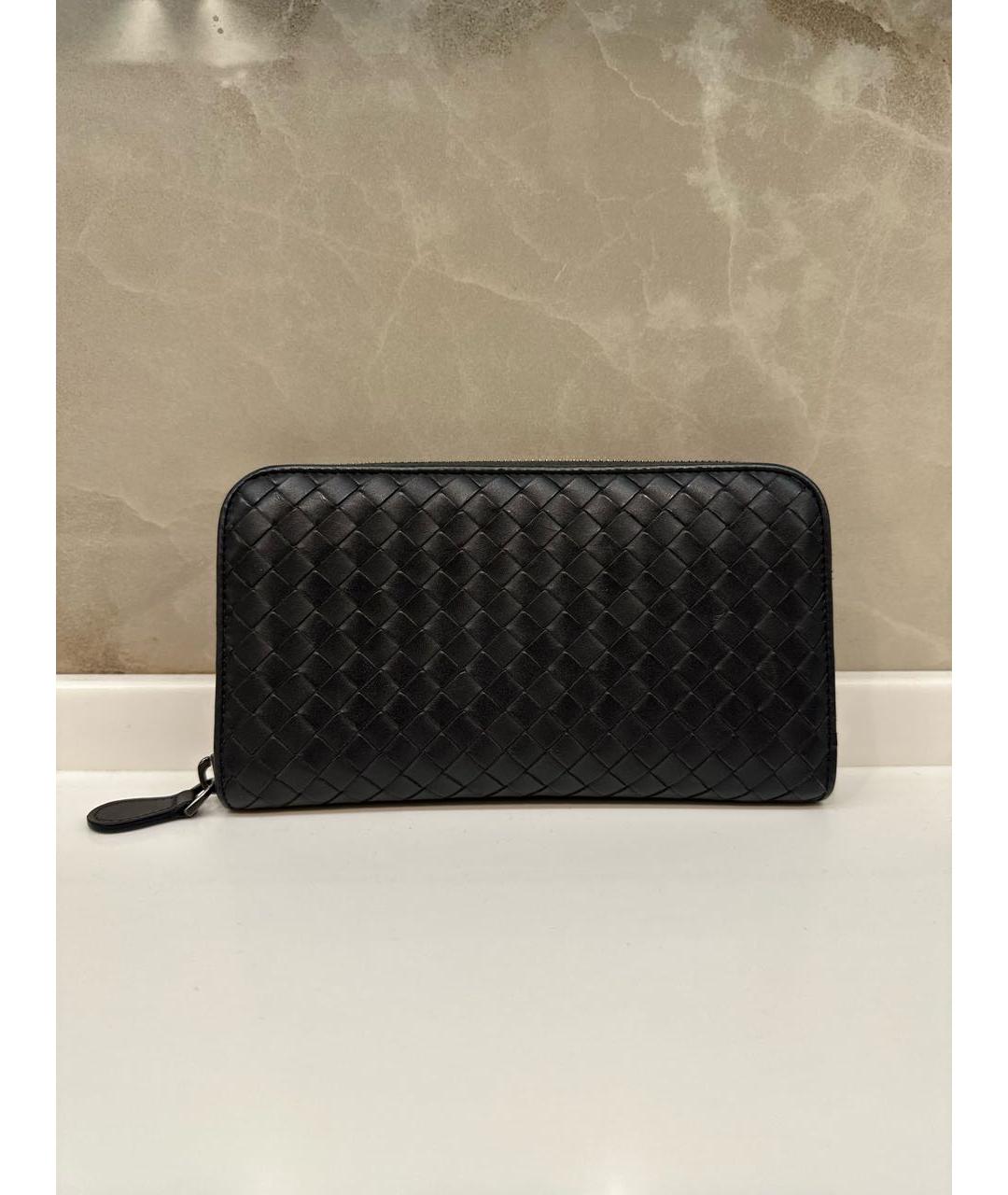 BOTTEGA VENETA Серый кожаный кошелек, фото 6