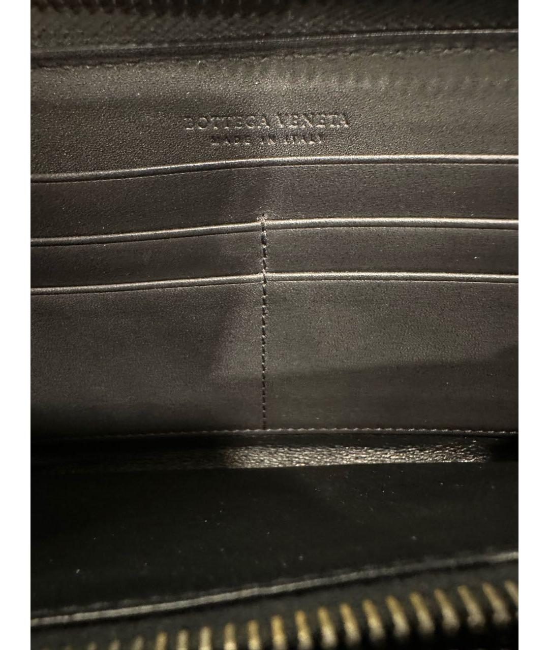 BOTTEGA VENETA Серый кожаный кошелек, фото 5