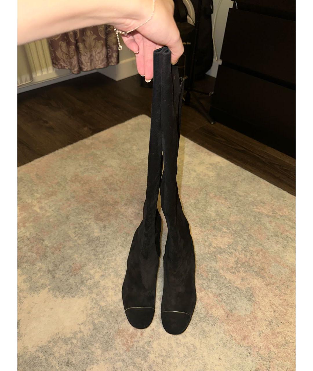 CHANEL Черные сапоги, фото 2