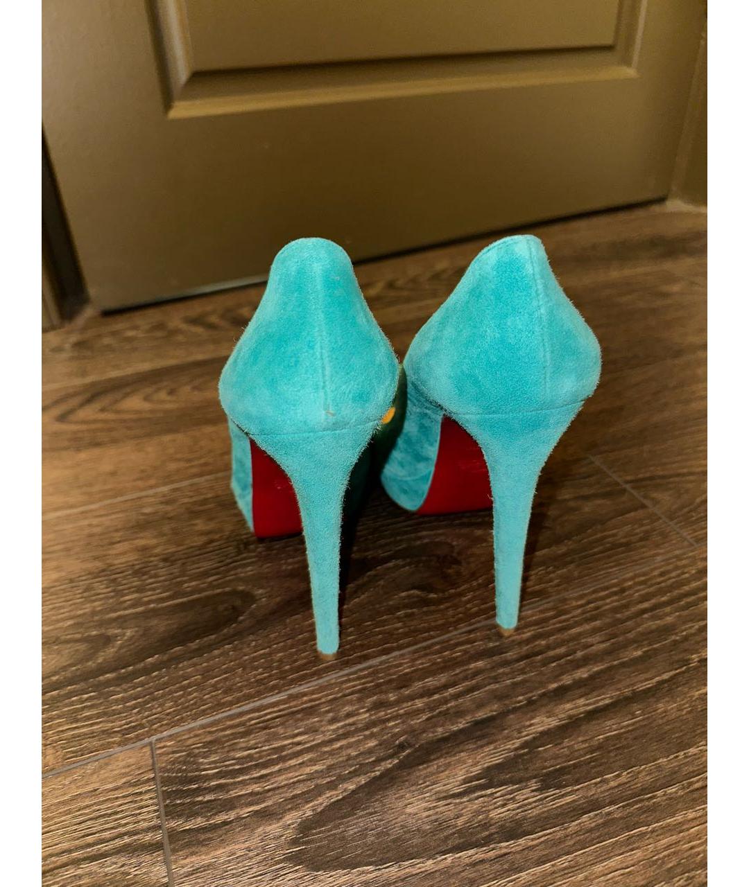 CHRISTIAN LOUBOUTIN Бирюзовые туфли, фото 4