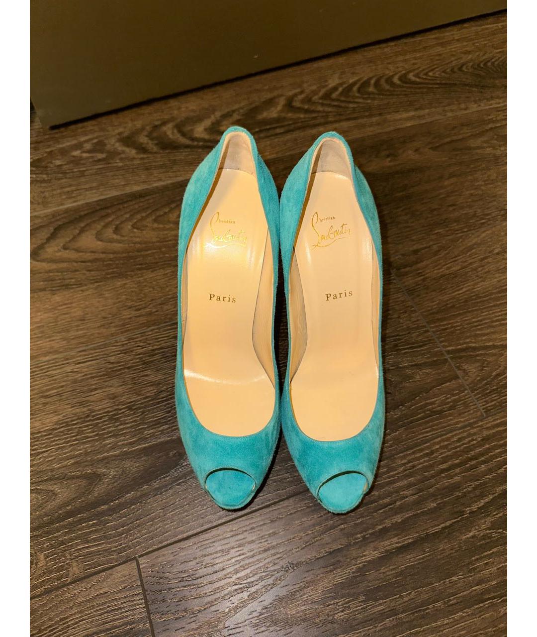 CHRISTIAN LOUBOUTIN Бирюзовые туфли, фото 2
