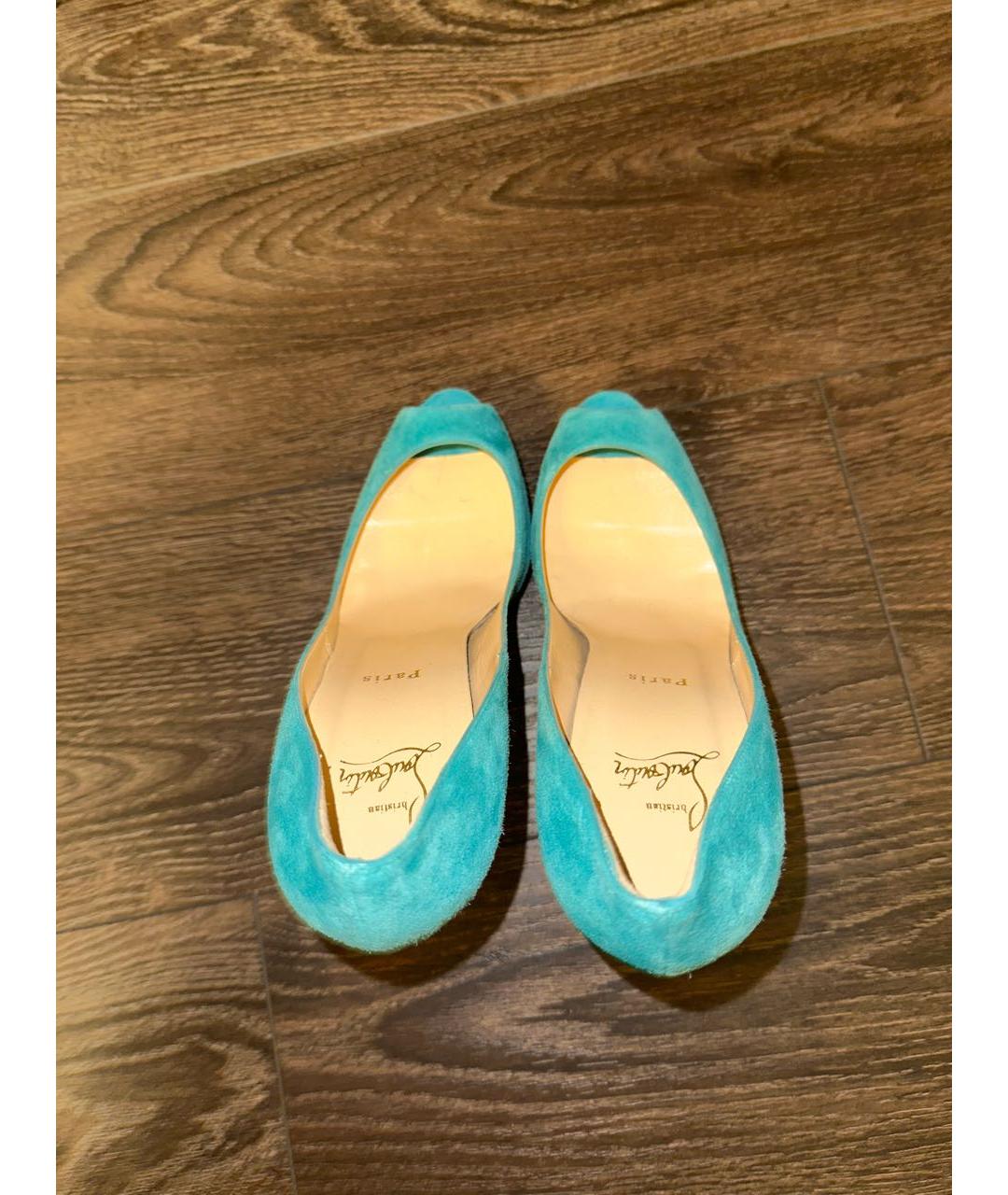 CHRISTIAN LOUBOUTIN Бирюзовые туфли, фото 3