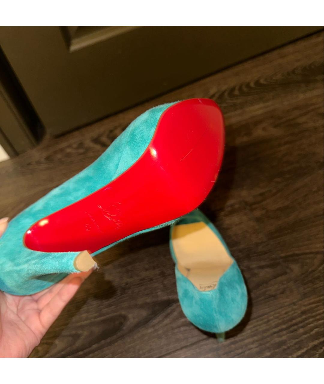 CHRISTIAN LOUBOUTIN Бирюзовые туфли, фото 5