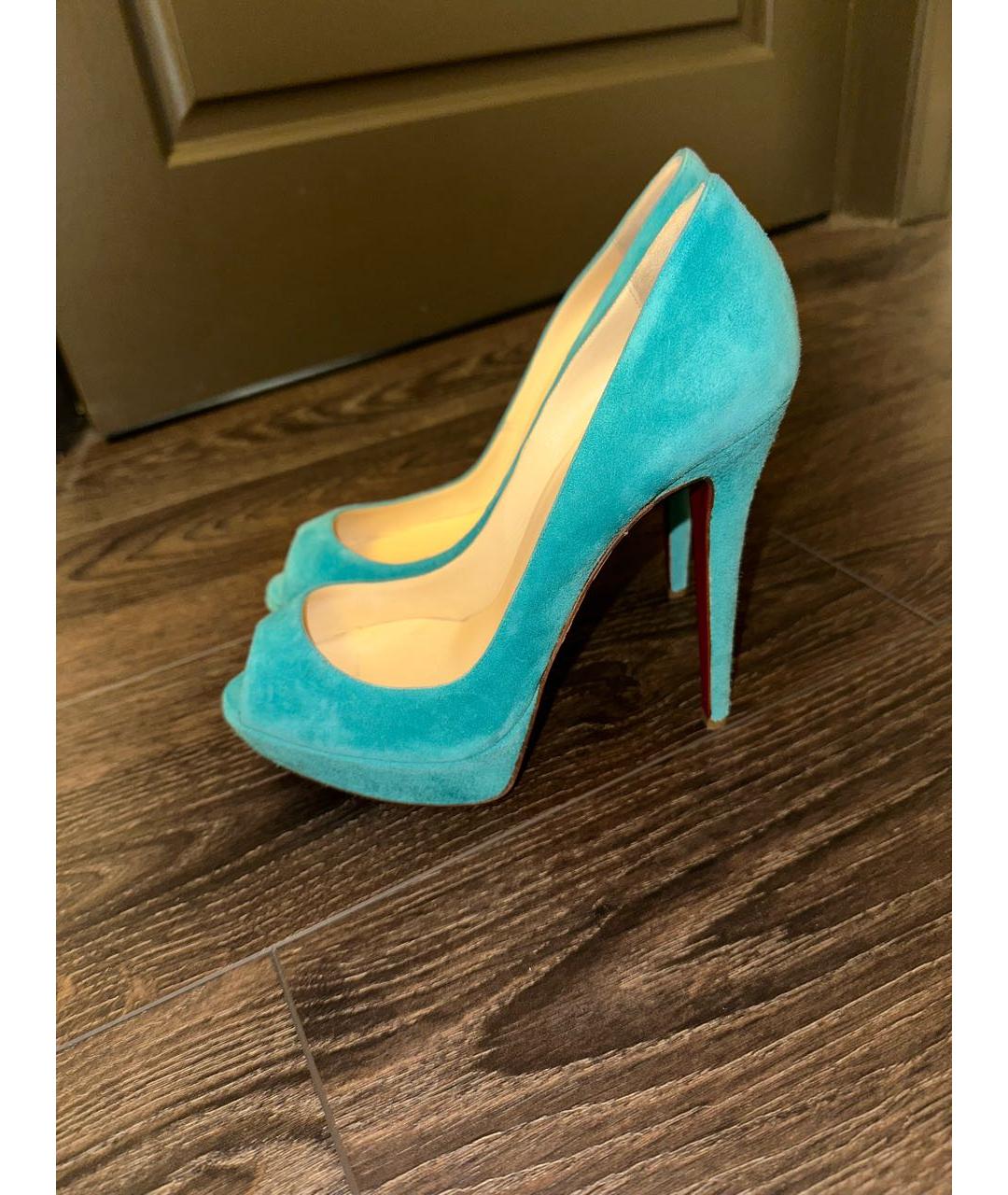 CHRISTIAN LOUBOUTIN Бирюзовые туфли, фото 6