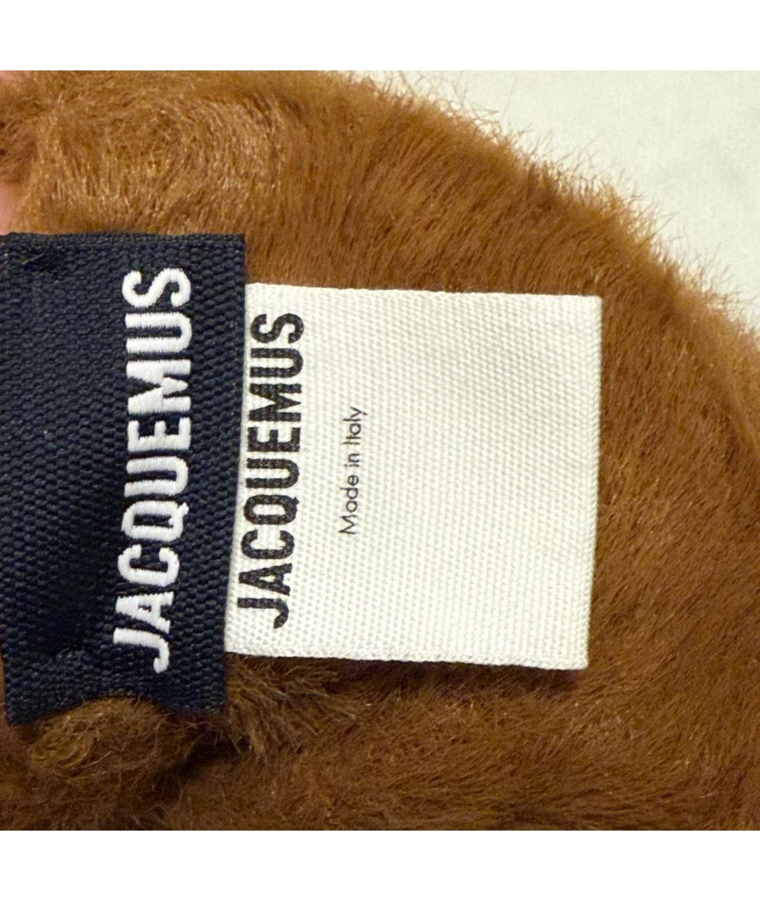 JACQUEMUS Коричневая синтетическая повязка на голову, фото 4