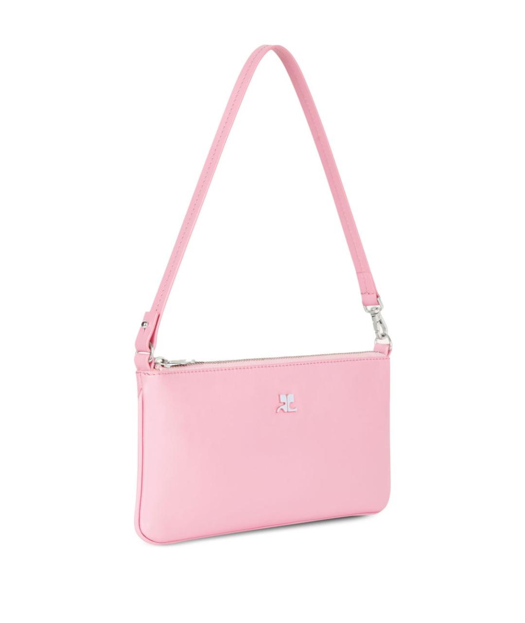 COURREGES Розовая кожаная сумка через плечо, фото 4
