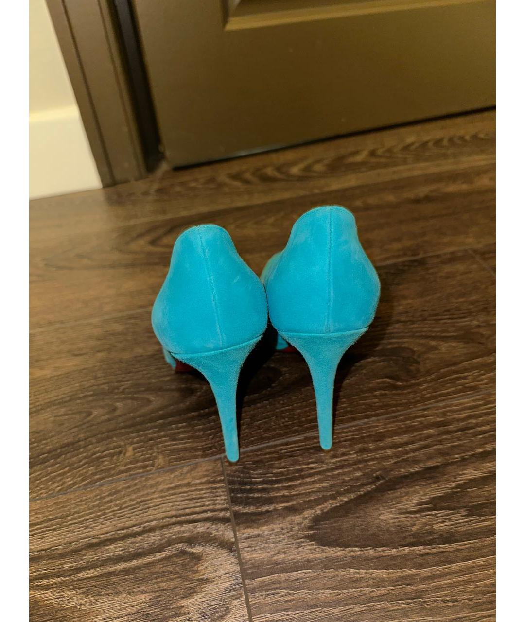 CHRISTIAN LOUBOUTIN Бирюзовые туфли, фото 4
