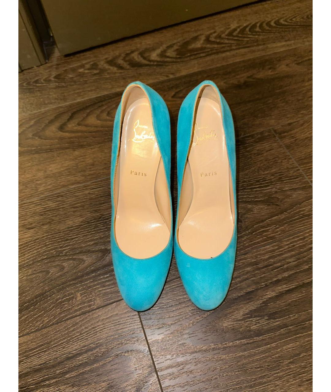 CHRISTIAN LOUBOUTIN Бирюзовые туфли, фото 2