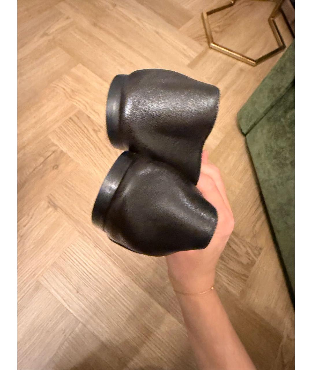 SAINT LAURENT Черные кожаные балетки, фото 4