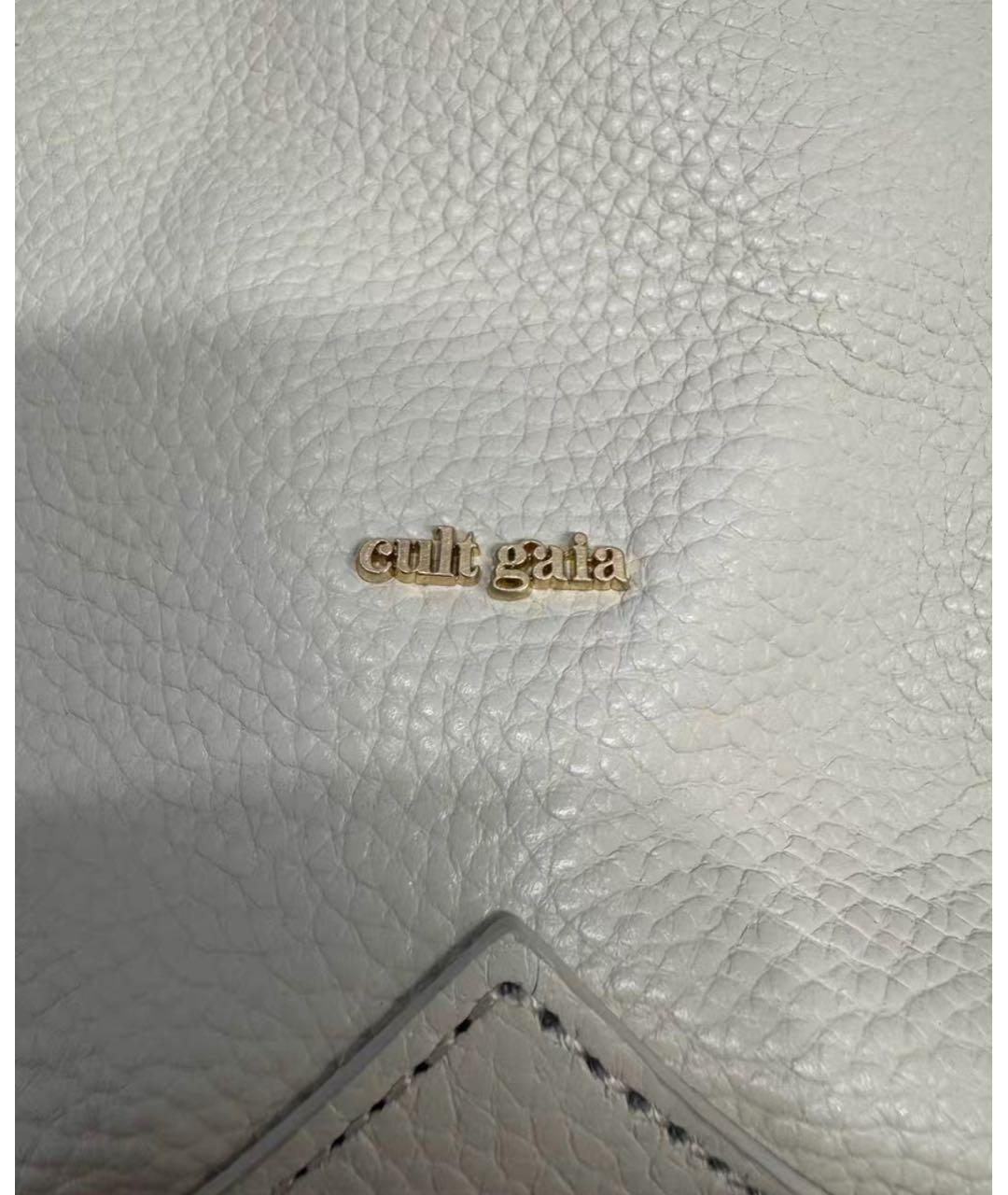 CULT GAIA Бежевая кожаная сумка с короткими ручками, фото 3