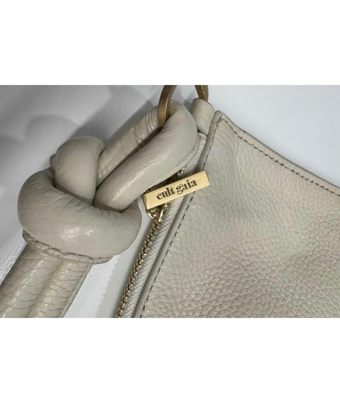 CULT GAIA Бежевая кожаная сумка с короткими ручками, фото 2