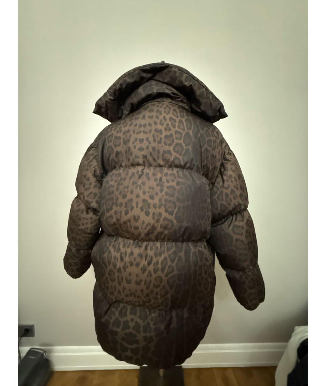 SIMONETTA RAVIZZA Коричневый полиэстеровый пуховик, фото 2