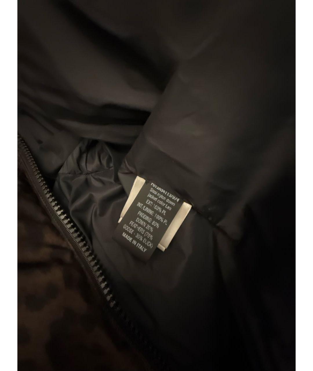 SIMONETTA RAVIZZA Коричневый полиэстеровый пуховик, фото 4