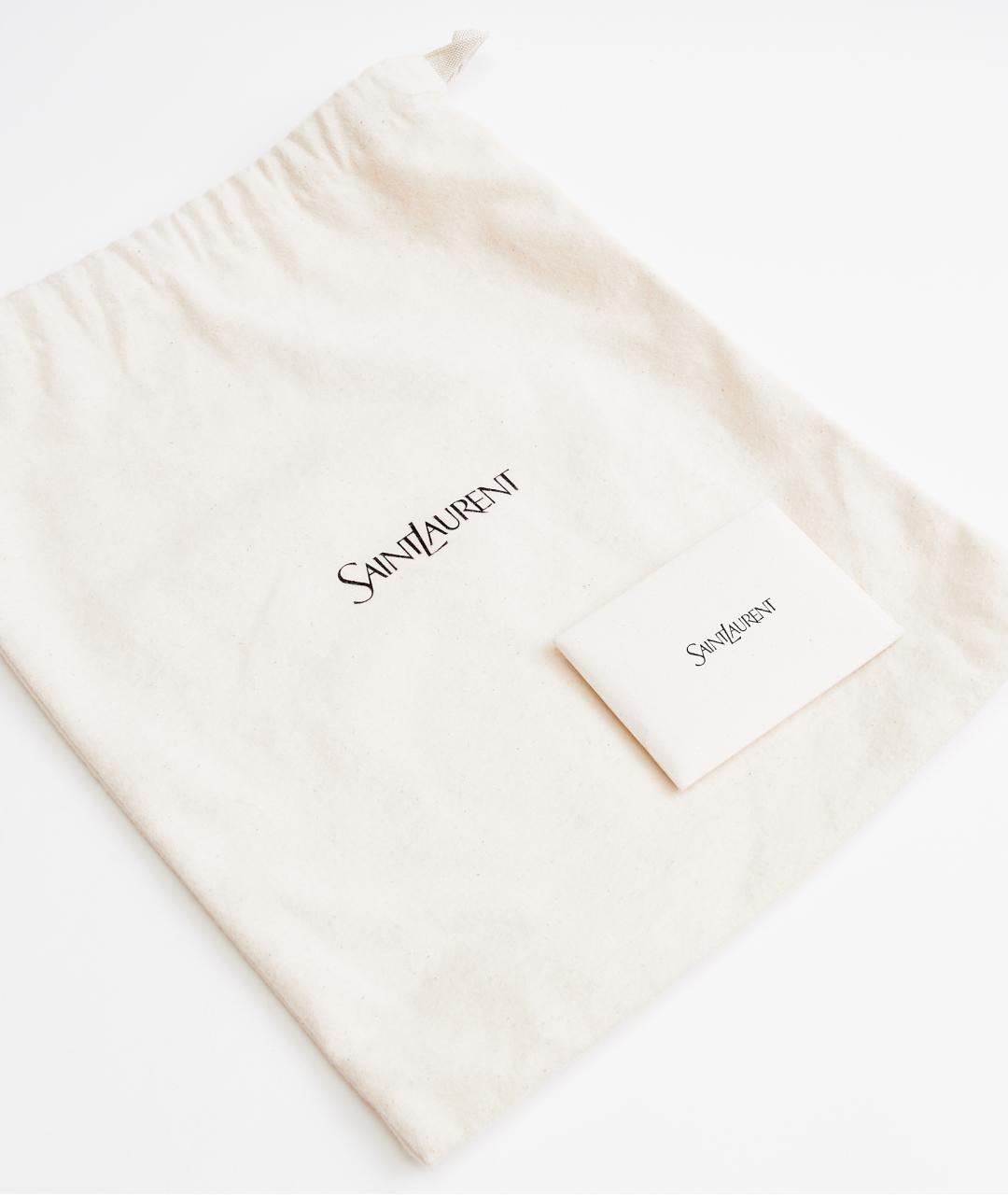 SAINT LAURENT Черная кожаная сумка через плечо, фото 6