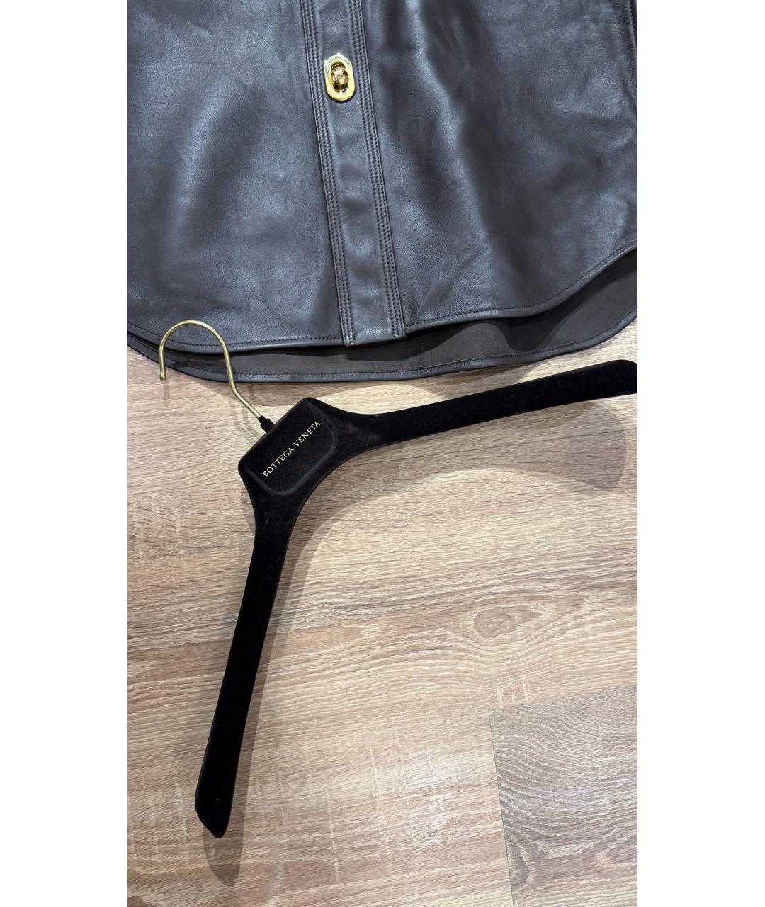 BOTTEGA VENETA Коричневая кожаная рубашка, фото 7