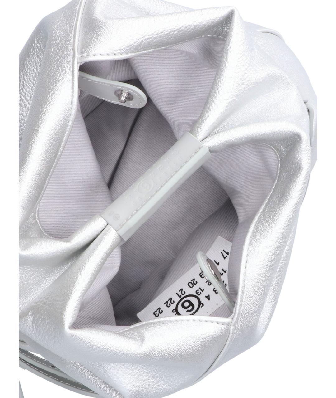MM6 MAISON MARGIELA Серебряная сумка через плечо из искусственной кожи, фото 4