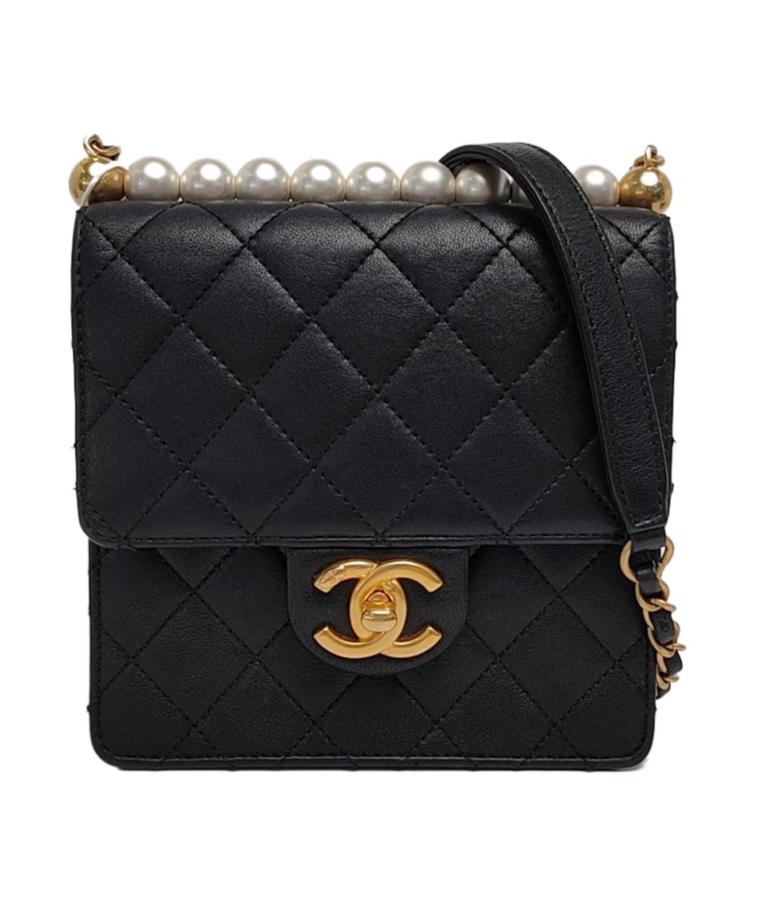 CHANEL Черная кожаная сумка через плечо, фото 1