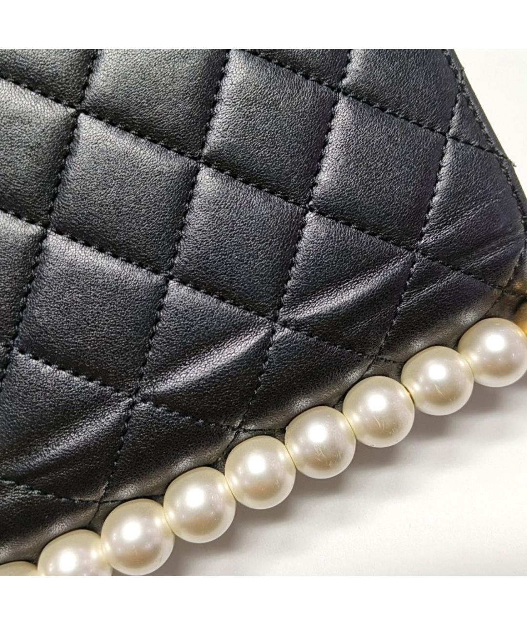 CHANEL Черная кожаная сумка через плечо, фото 4