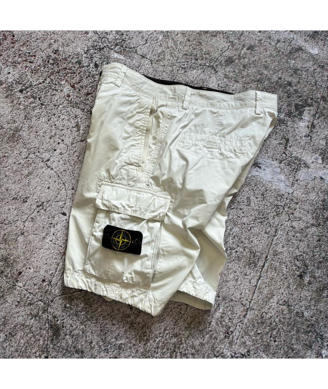 STONE ISLAND Белые шорты, фото 3