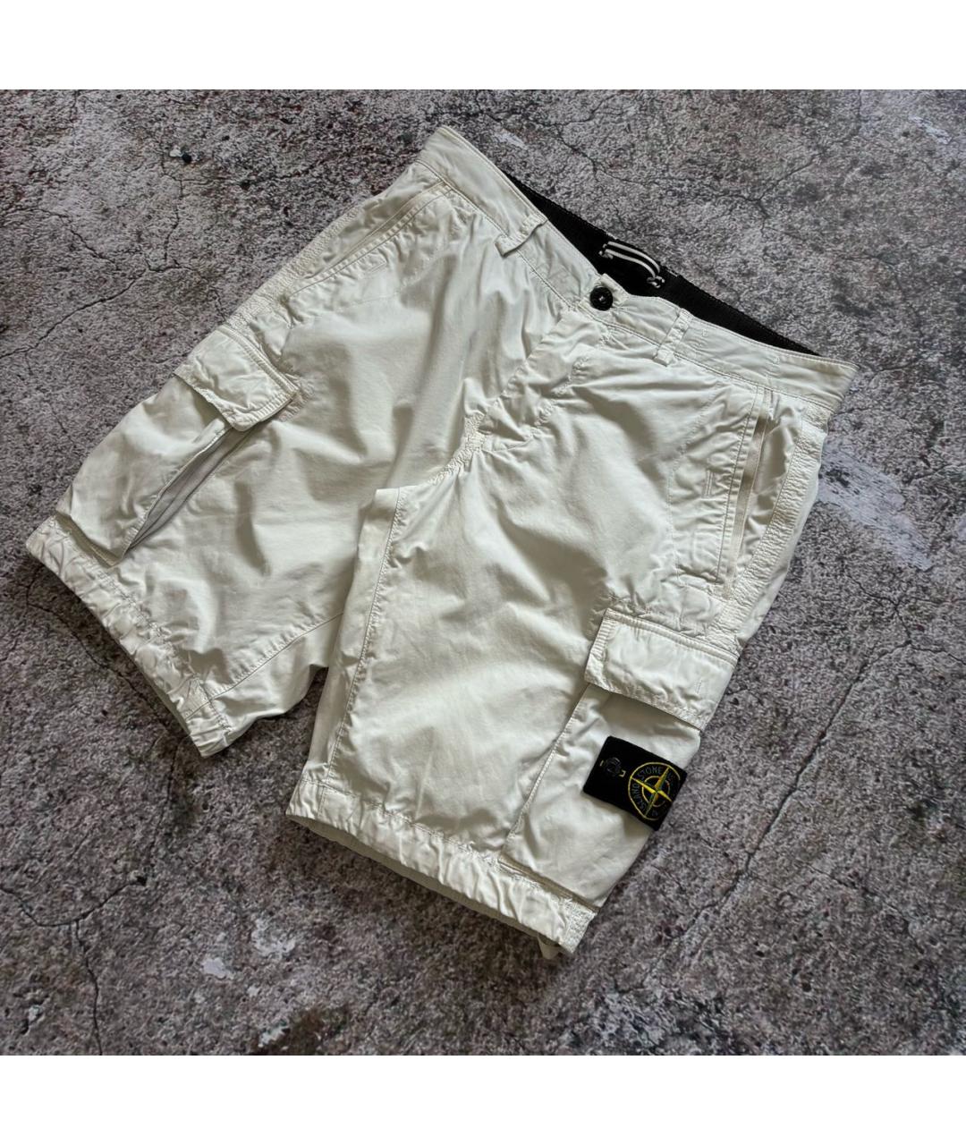 STONE ISLAND Белые шорты, фото 2